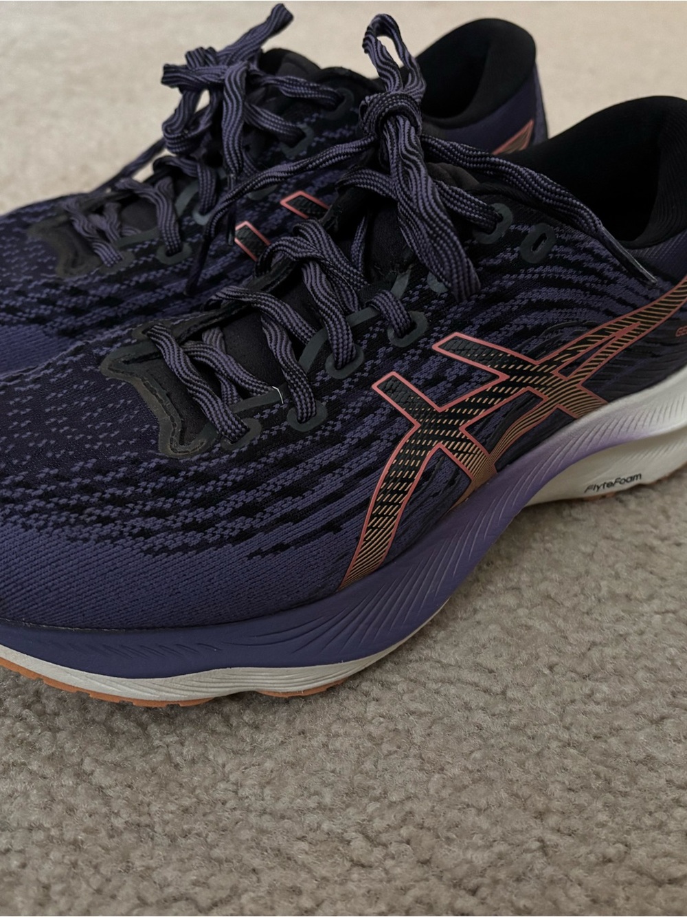 ASICS Women's Running Sneakers in Purple with Rose Gold Details